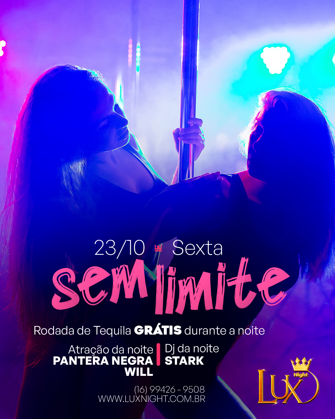 Arte do evento de sexta-feira na Lux Night